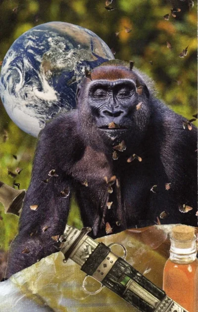 SoulCollage(R) Card: Fifth Chakra: "I am one who speaks from the intersection of love and power. I am one who has mastered the sword and the salve..."