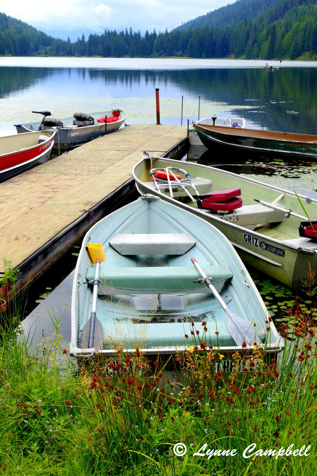 "Boats Gather at Mirror Lake"