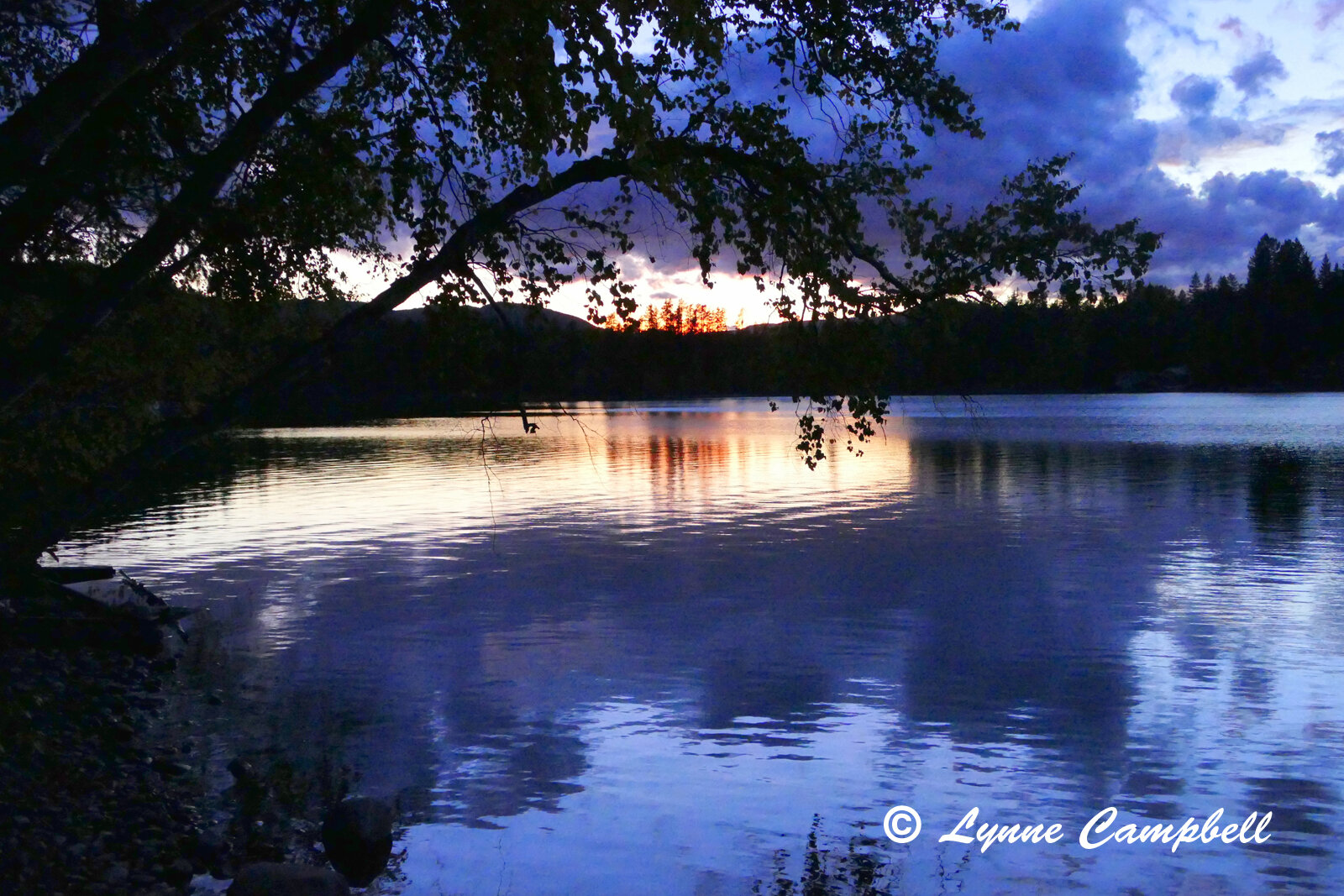 "Sunset Over Lake Five, MT"