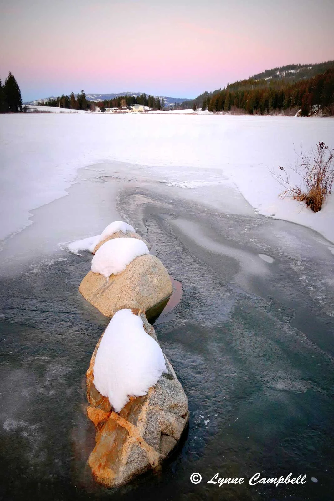 "Winter Dusk, Jewel Lake"