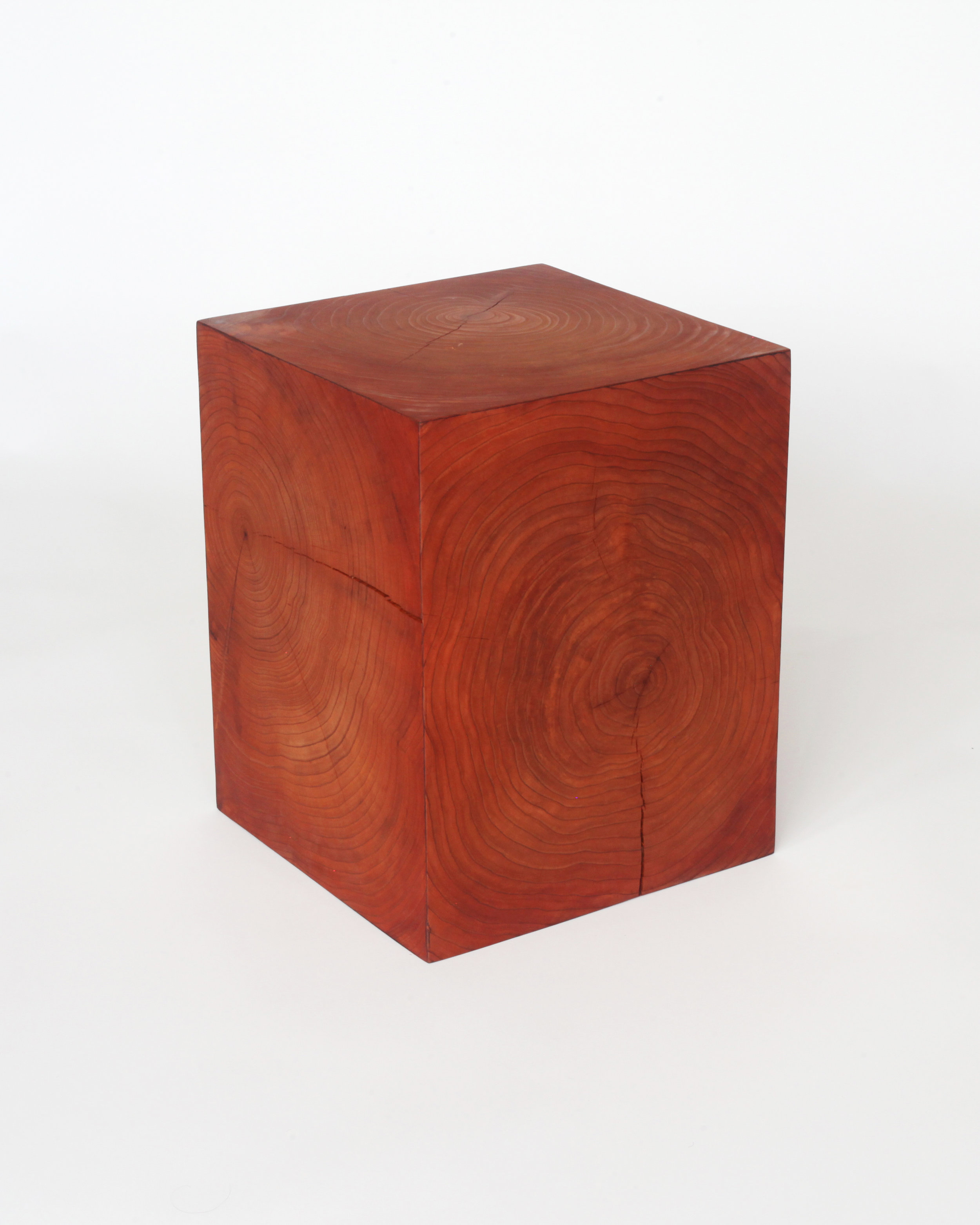  Block side table-  Redwood endgrain 
