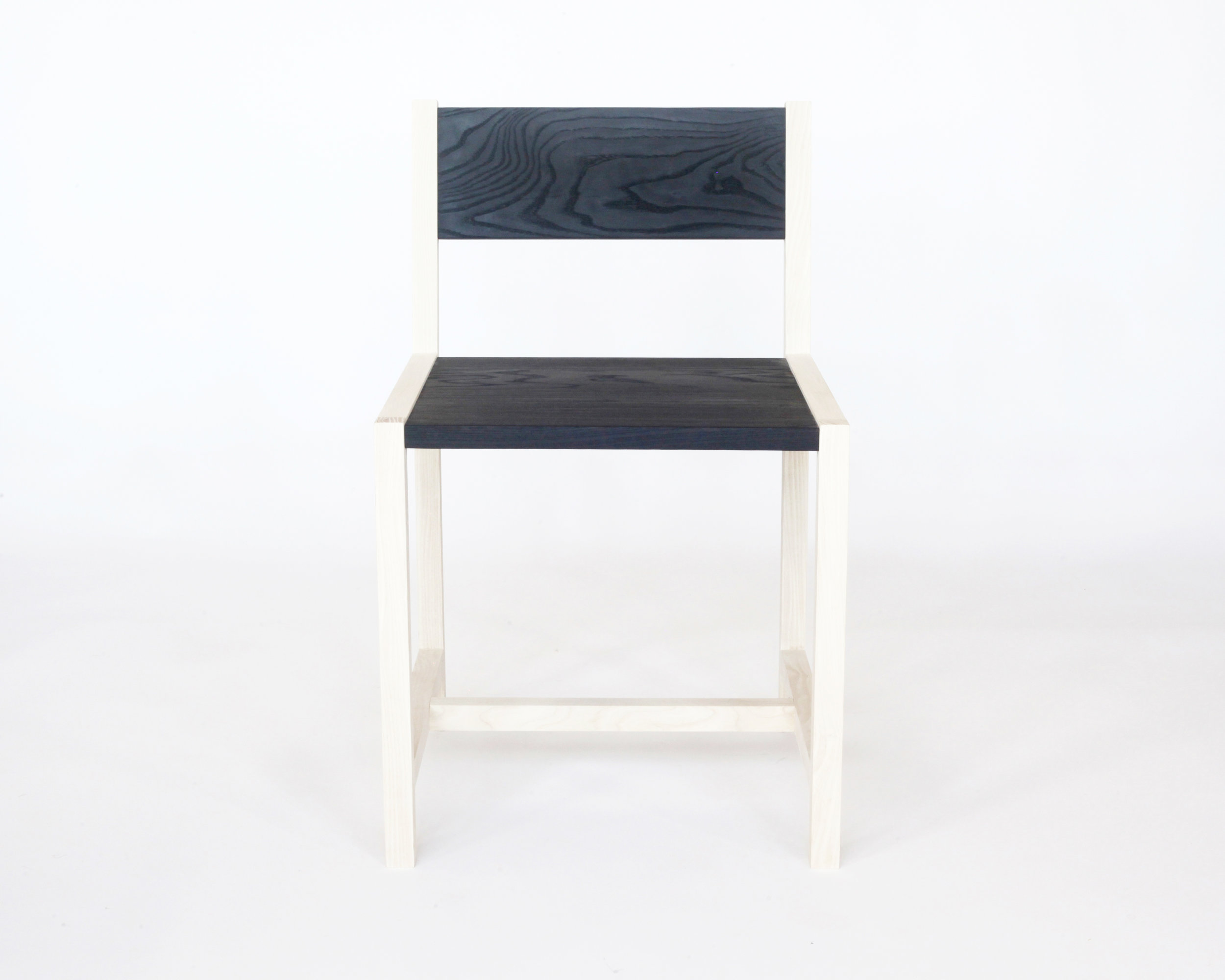  Square chair-  Bleached/charred ash 