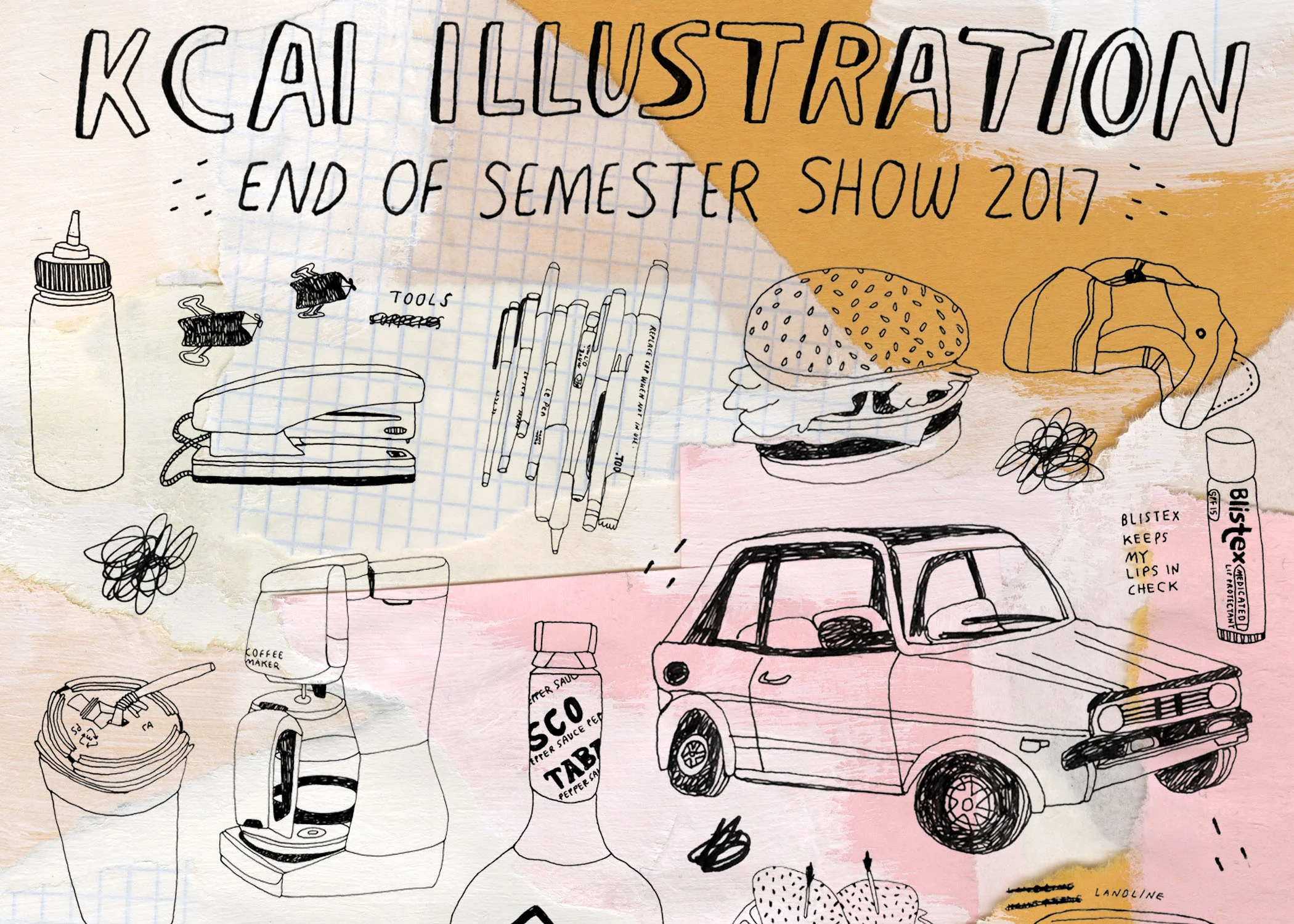 KCAI End of Semester Show Postcard