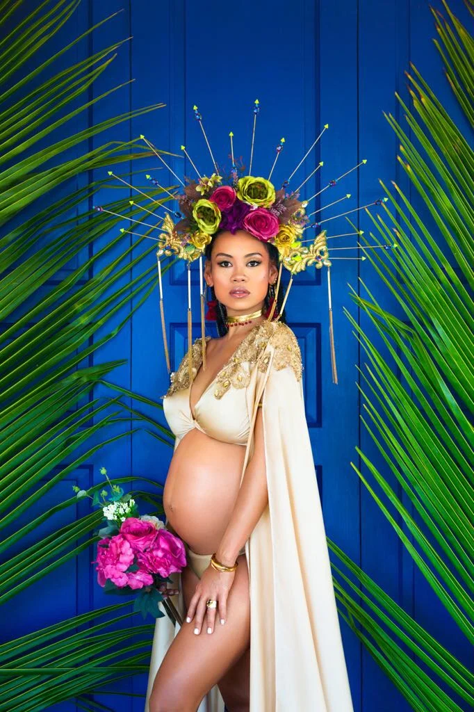 Photo by Wyatt Gallery | Retouching by Caribbean Retouch Bodywear by Laura Narayansingh | Headpiece by The Lost Tribe/Sheena Ali Necklaces by Willow & Oak | Earrings by Sheena Ali Makeup by Josanne Young Sing | Lashes by Babe Cave