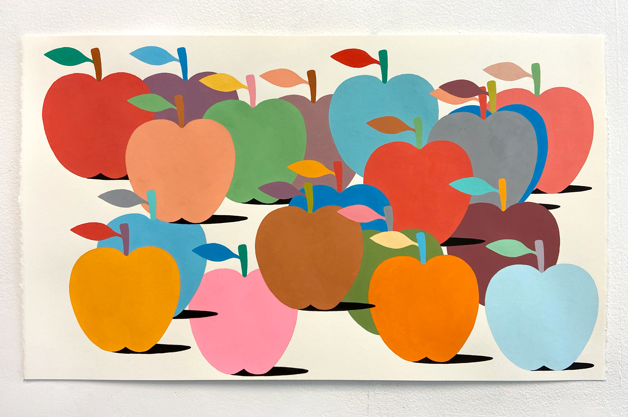 New Varieties, acrylic on paper, 13.25 x 22.5 inches