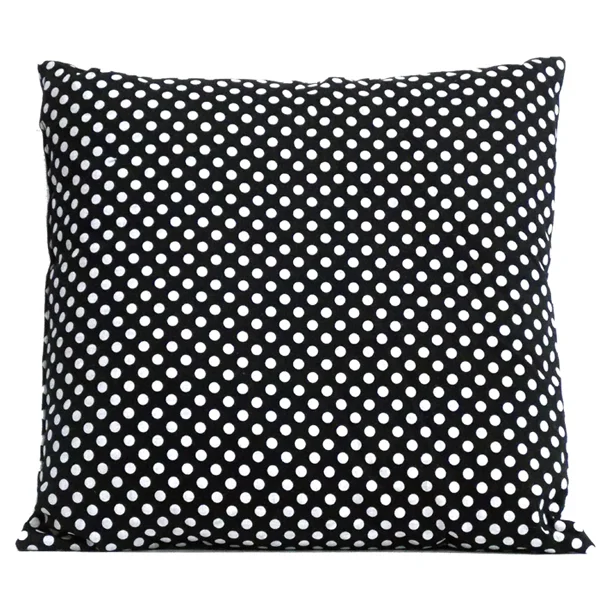 Black Polka Dot Throw Pillow