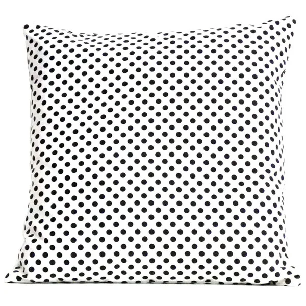 White Polka Dot Throw Pillow