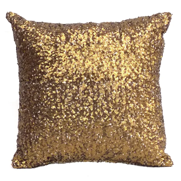 Gold Sequins Throw Pillow