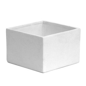 White Ceramic Square Vase