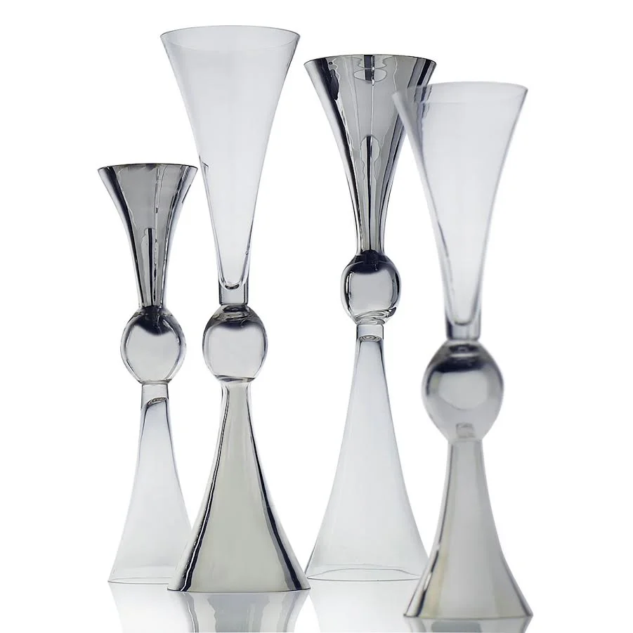 Silver Hour Glass Vase Fab U Tique The Chic Party Boutique