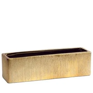 Gold Horizontal Etched Vase