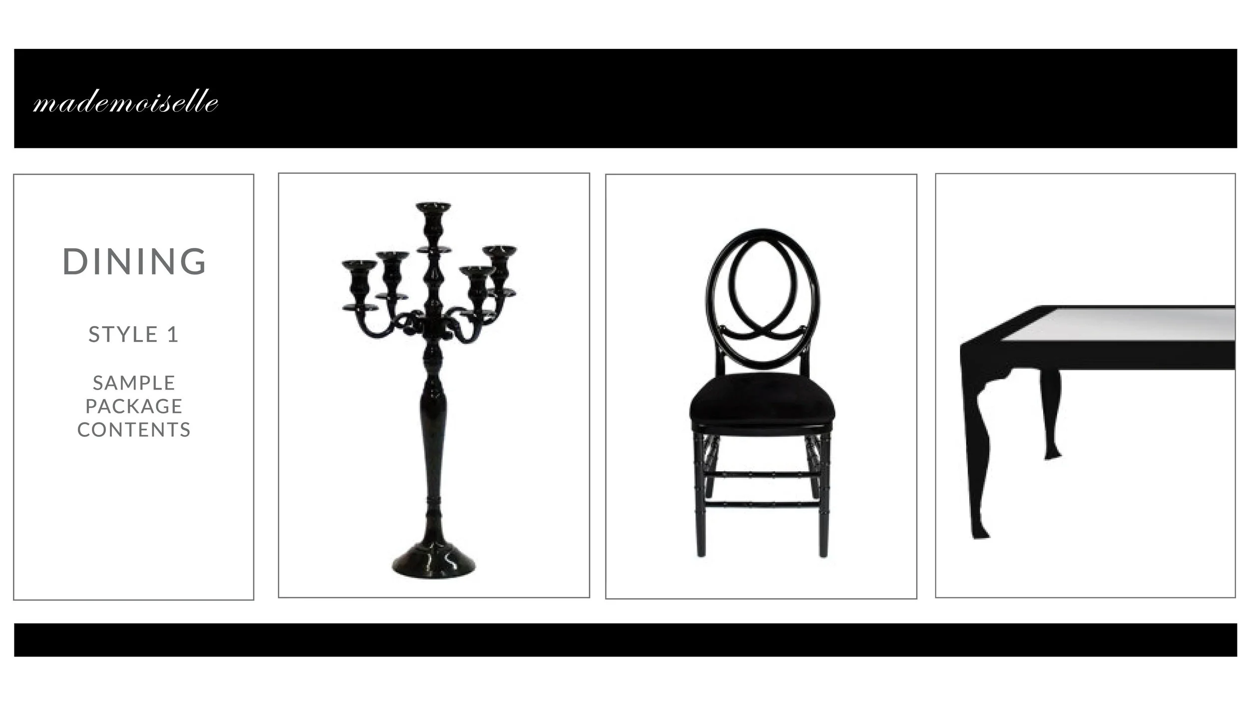 Mademoiselle Dining Package
