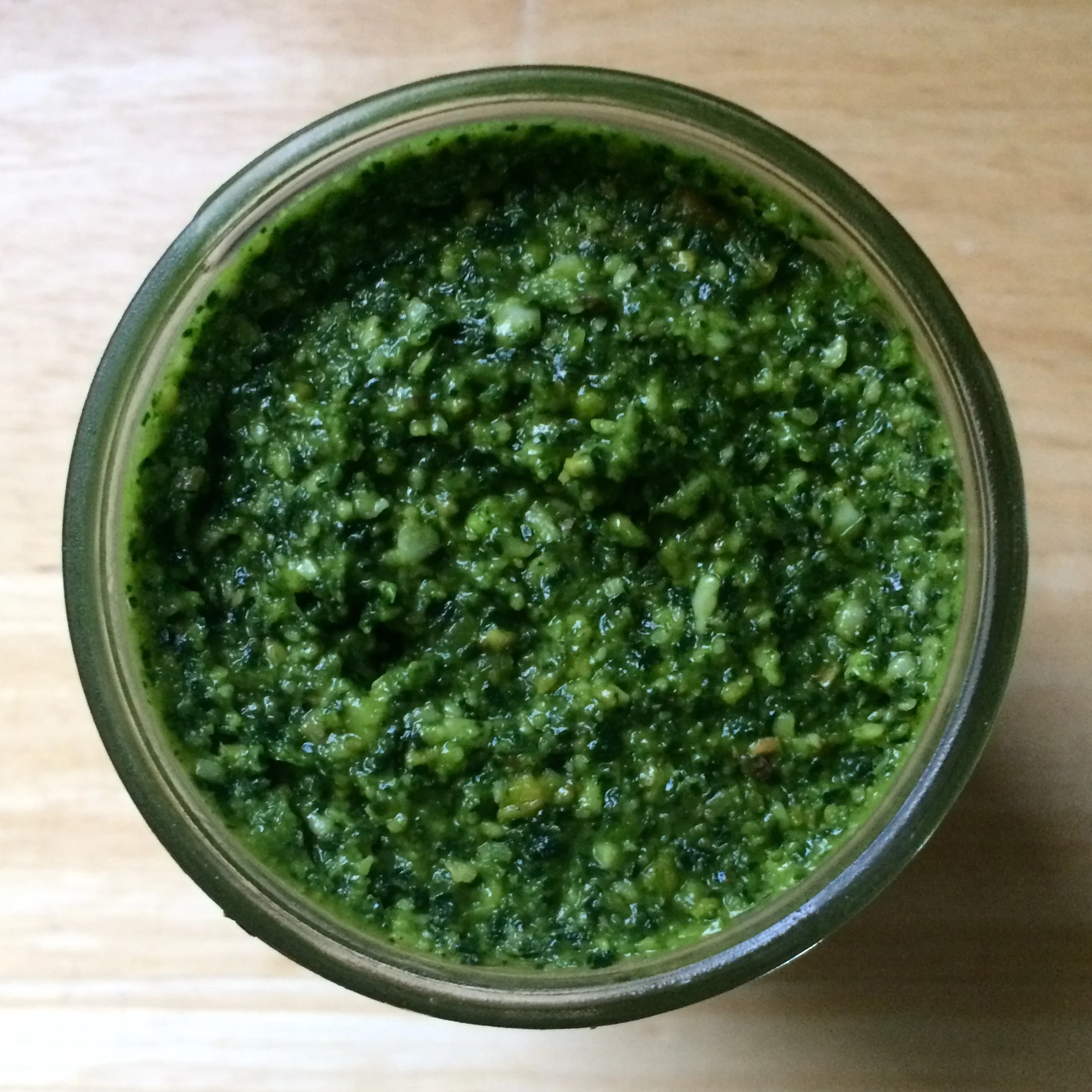 Kale + Garlic Scape Pesto