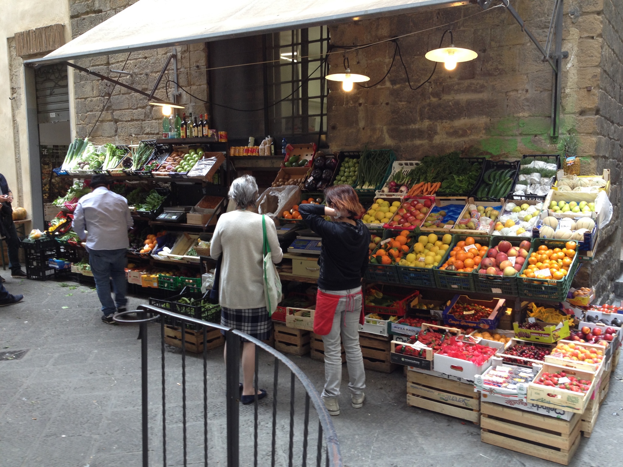 A typical open air market in Florence