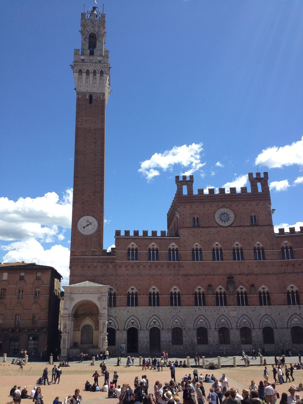 The plaza in Siena