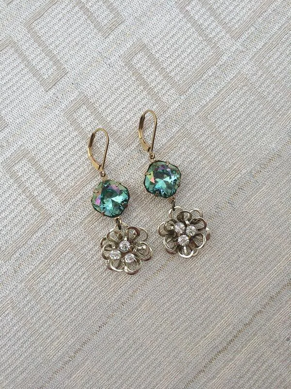 Swarovski Vintage Rhinestone Mermaid Earrings.jpg