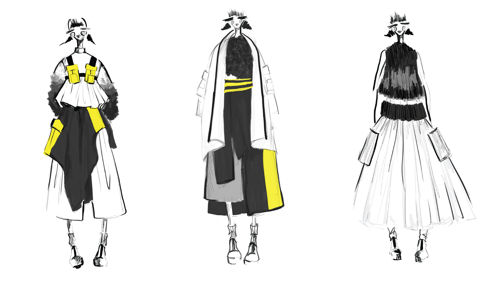 Redress Design Award 2015/16 collection sketches