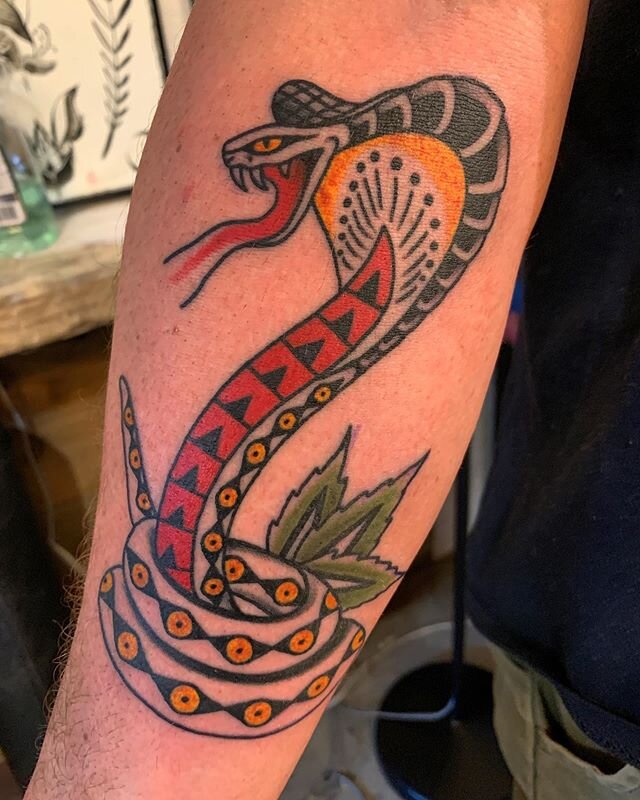 Slowly and surely back to tattooing, contact kco@deathwright.com or DM for availability #denvertattooartist #denvertattoo #jerrysnake #traditionaltattoo