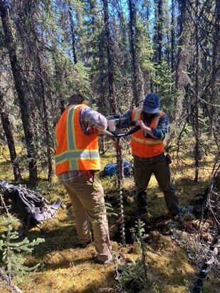 Figure 5.    Soil sampling team in action, Fairbanks Gold District, Alaska.