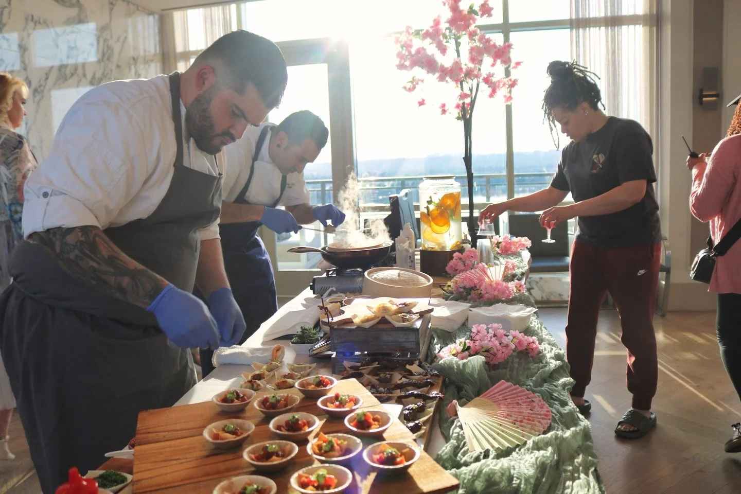 Cherry blossoms don&rsquo;t wait🌸

Soft pink light, a rooftop that felt like it existed only for that one evening. Small bites, something cold to sip, and the kind of easy conversation that only happens when the setting does half the work. Thanks to