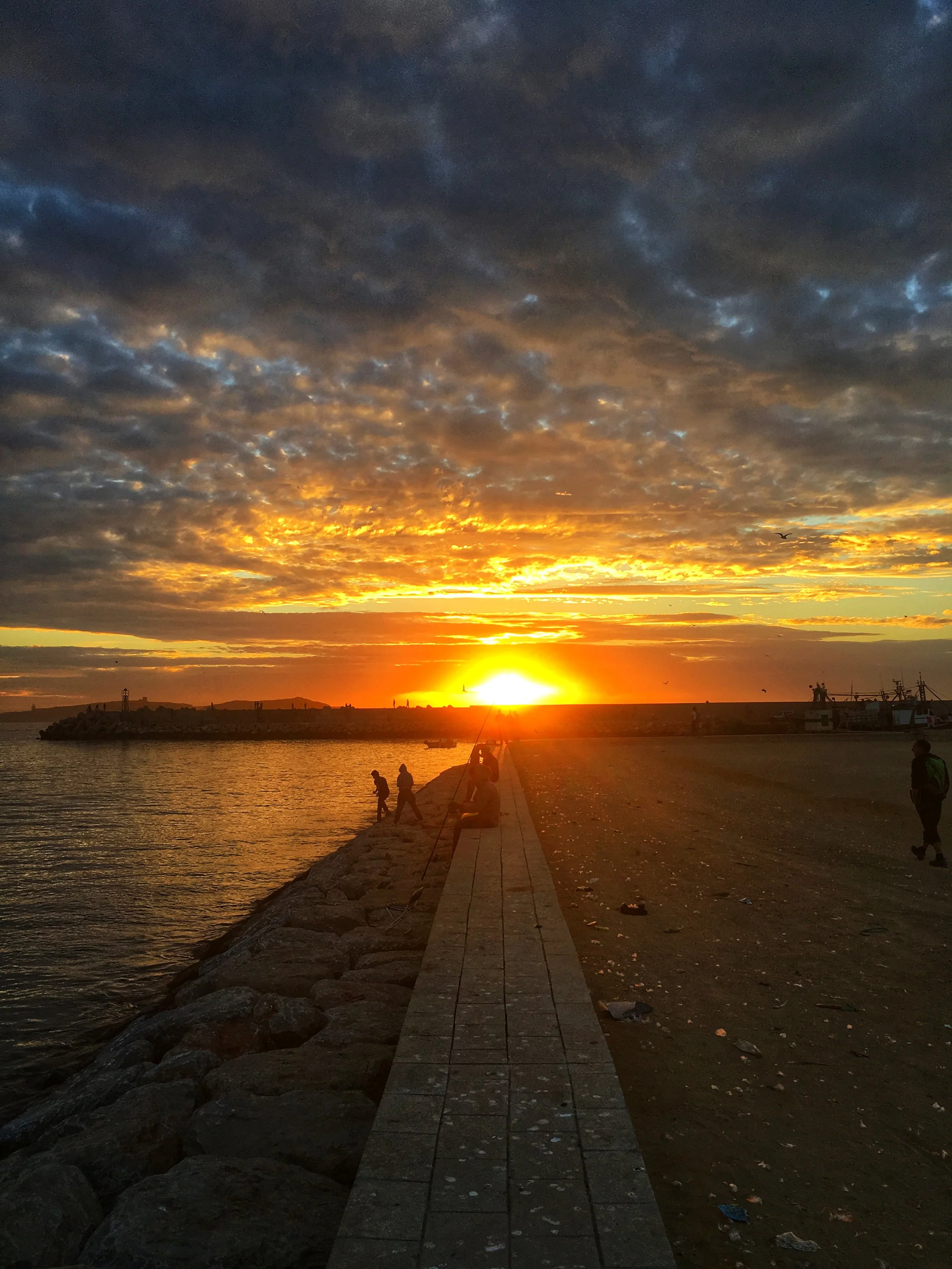 sunset, port of Essaouira