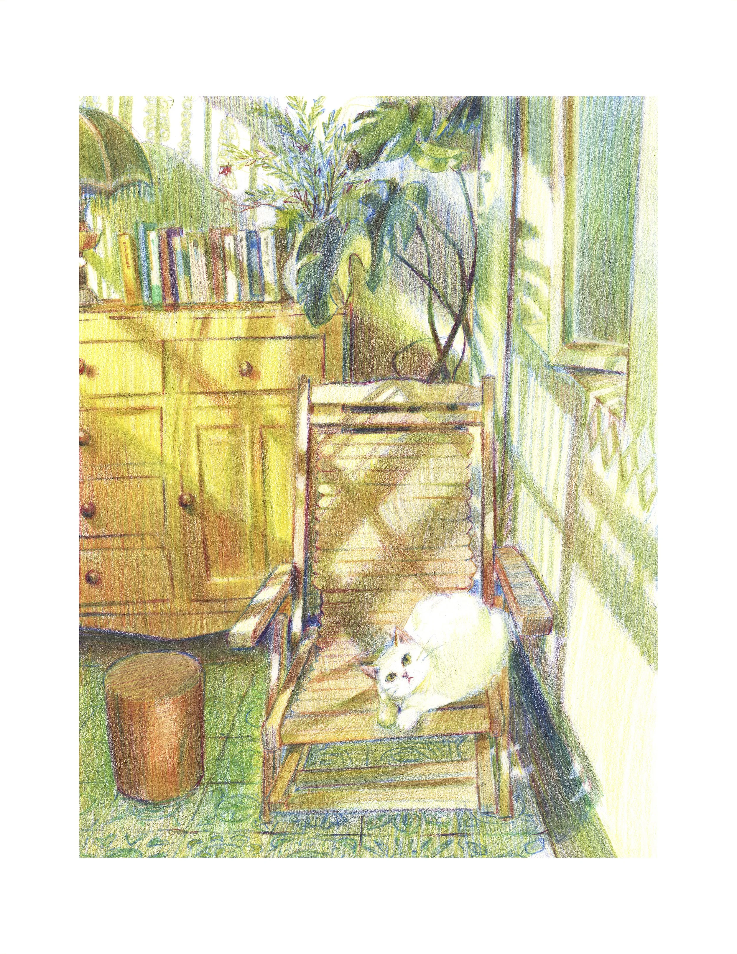 Little Tilt Big Wonder - Original Colored Pencil Artwork (Without Frame)