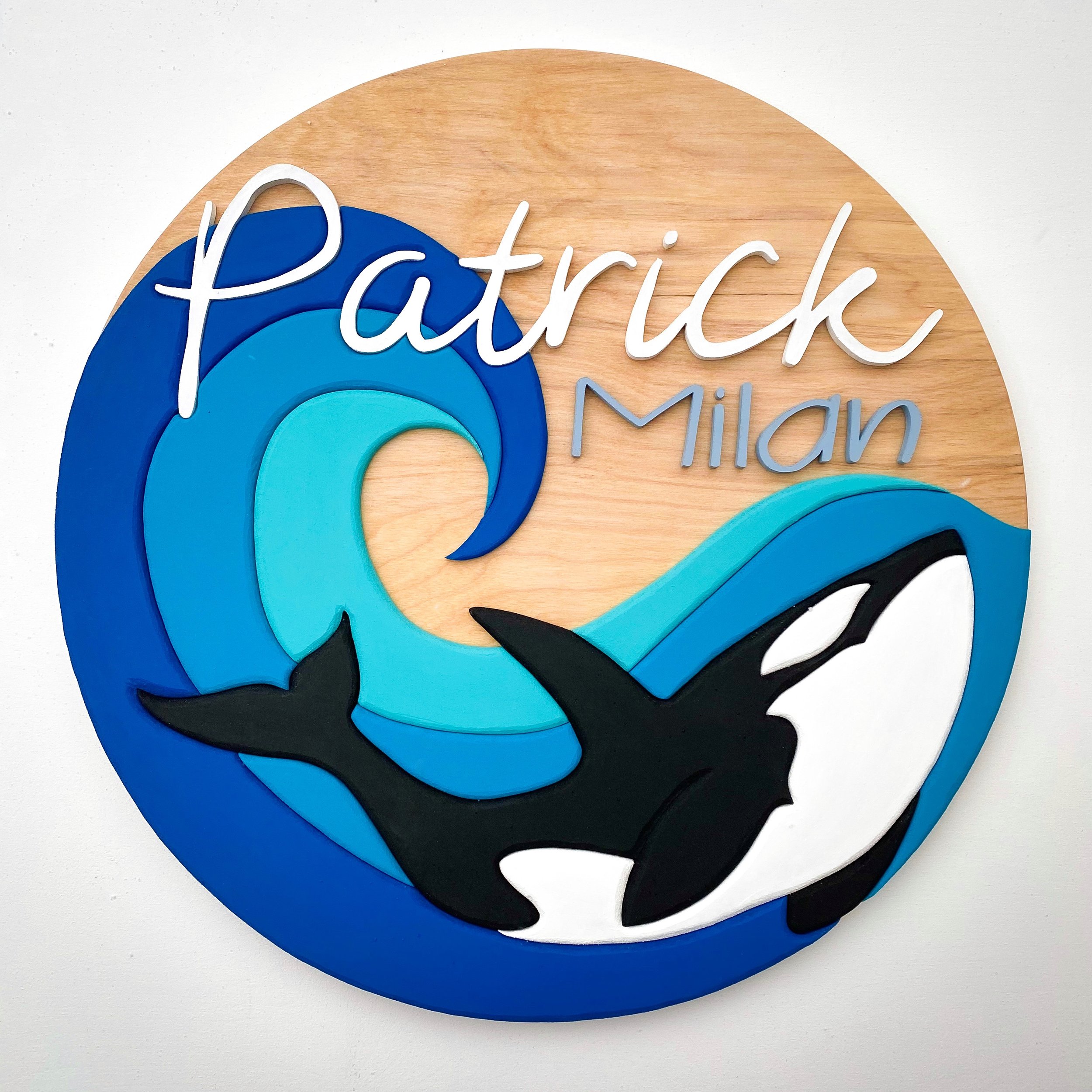 Name Sign Custom Orca Swim (Copy)