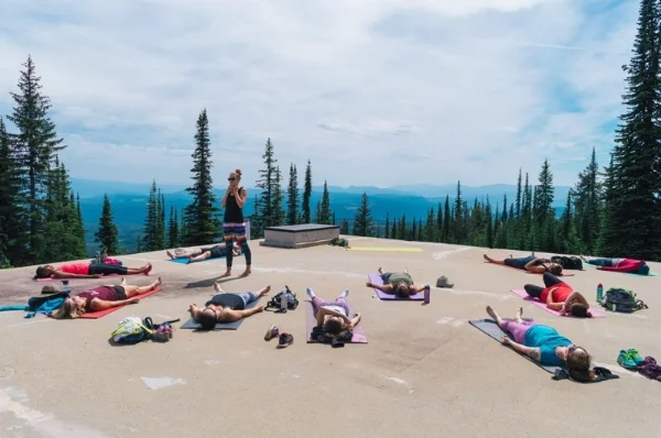 Teaching Big White's Wellness Weekend in July 2017.