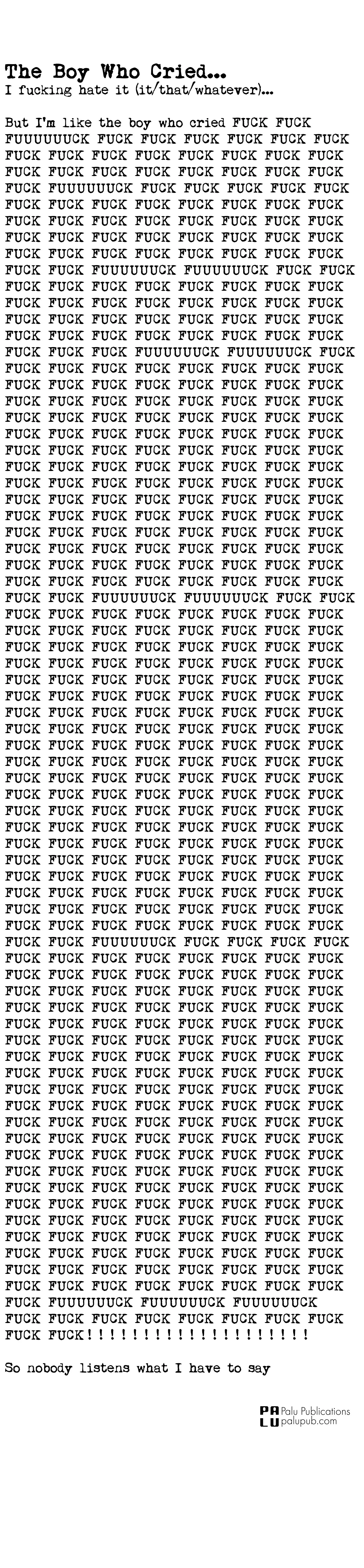 The Boy Who Cried...