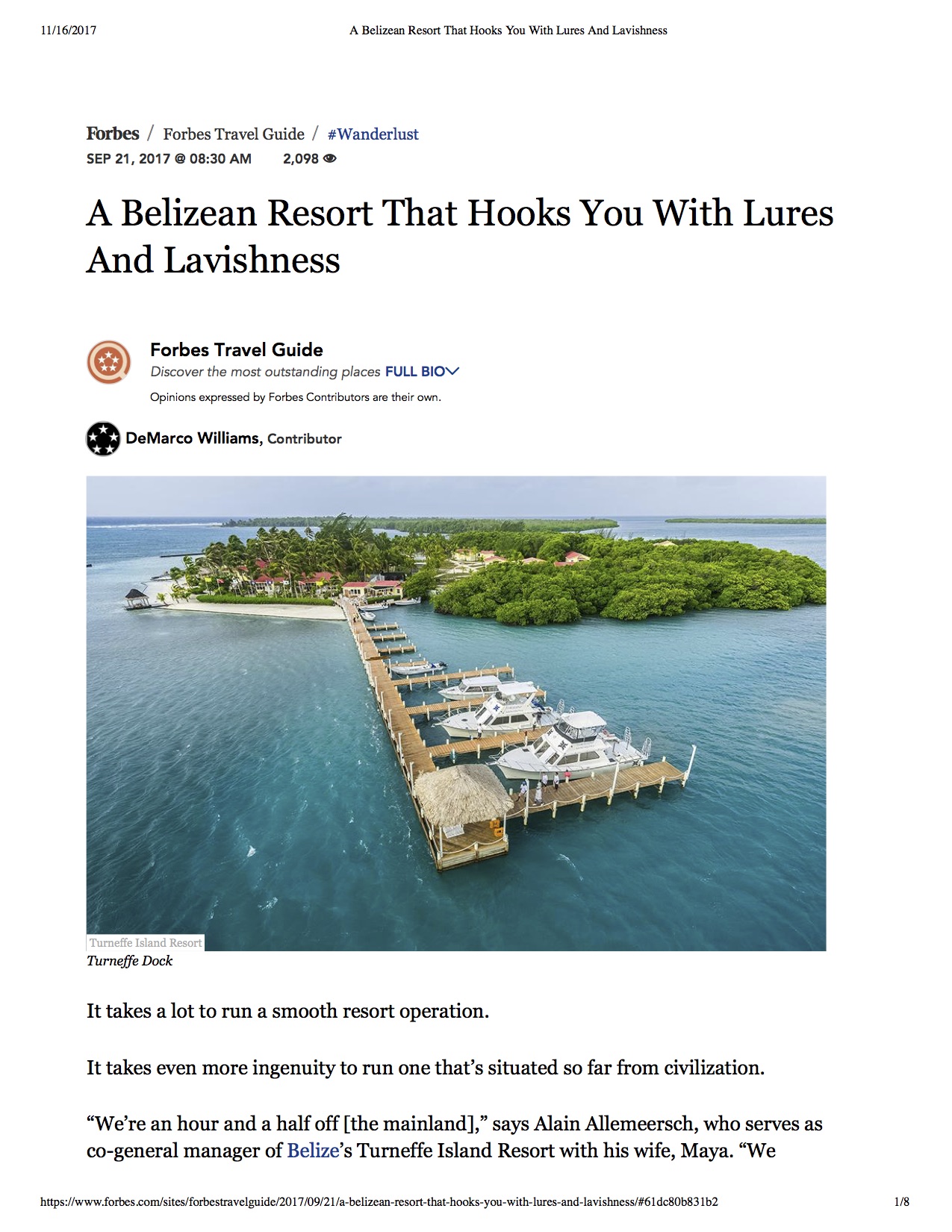 Belize Dive Resort by Forbes 