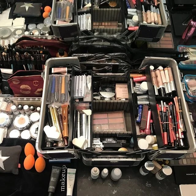 #makeup set up and ready to go. #studio #filmshoot #mountpleasantstudio #mua #makeup #promakeup #bts #lovemyjob
