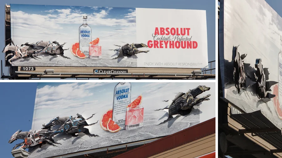 3D motion lenticular bus stop takeovers, 