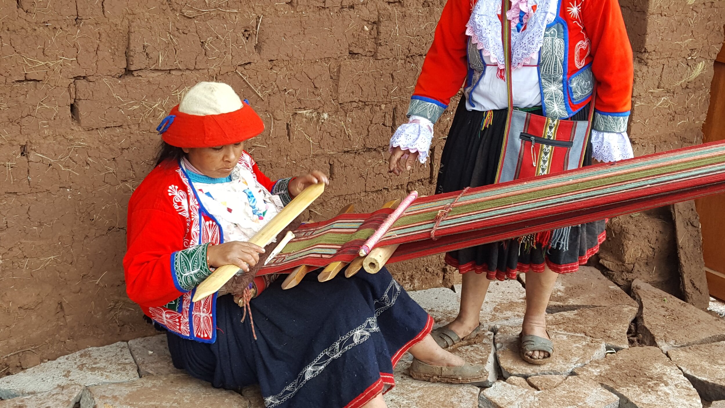 Patabamba weaving on the back strap loom.jpg