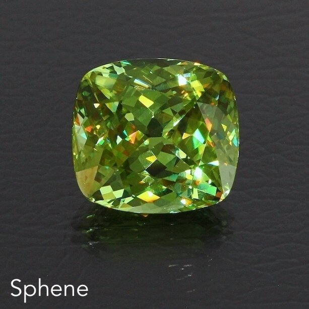 Sphene 11.89ct Green cush db 66407 _Fire1.JPG