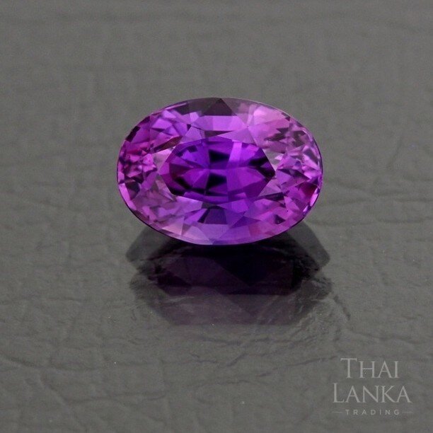 A vibrant purple Sapphire, with a touch of magenta 💜The perfect size and shape for a ring, don't you think? ⁠
____________________________________________⁠
▪️Gem: 2.08ct Sapphire, Purple⁠
▪️Cut: Oval, 6.0x8.4x5.0 mm⁠
▪️Treatment: Heat⁠
▪️DM for Deta