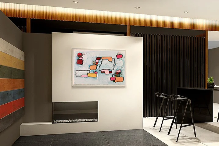 Untitled, 2018 presented large in a modern living room