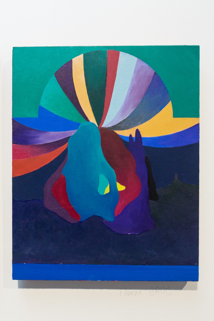 Florent Groc, Le cirque , 2017. Huile sur bois, 29,1 cm x 36,4 cm