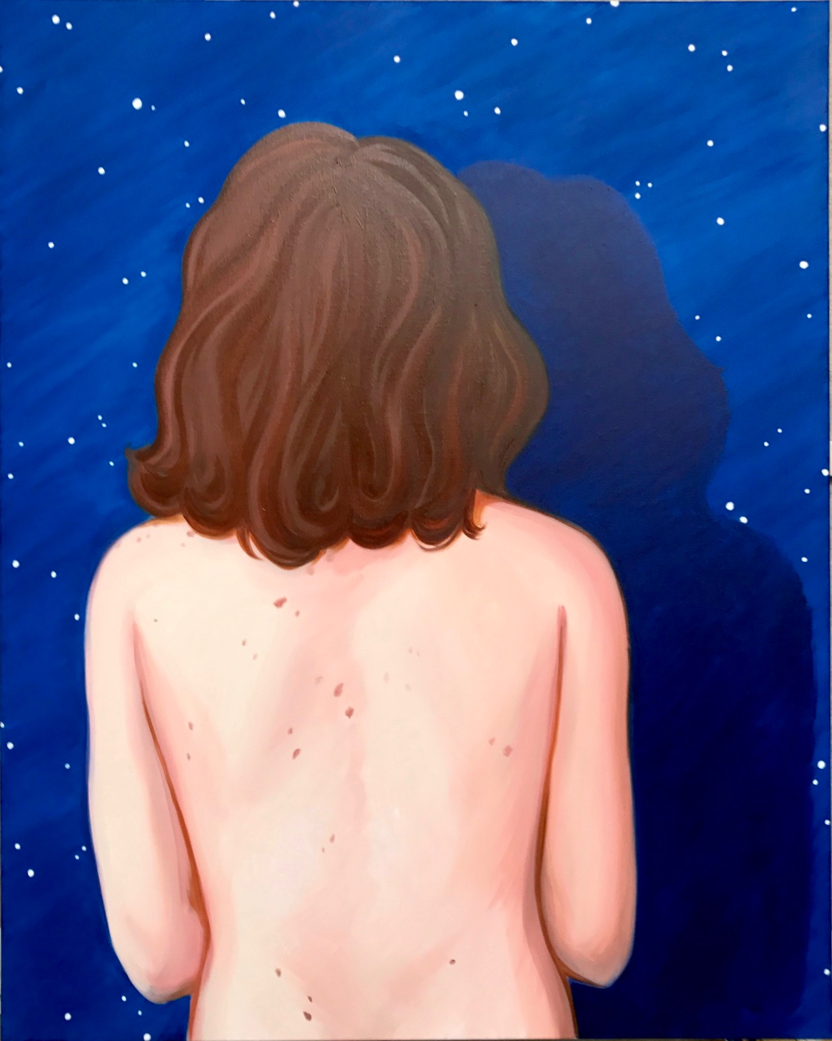  Lise Stoufflet,  Le fond du ciel II , 2017. Huile sur toile, 125 cm x 100 cm 