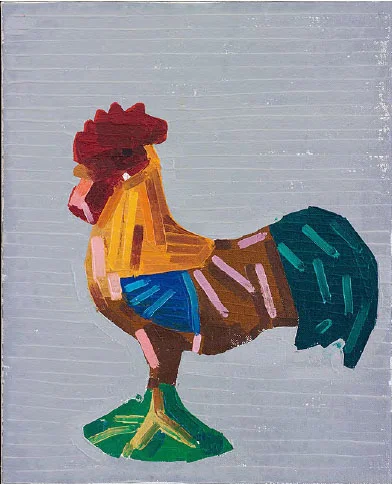 Guy Yanai - The Rooster, 2015 - Huile sur lin - 37 x 30 cm.jpg