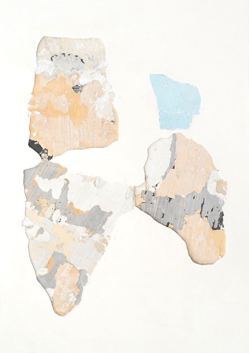   Continent 4 , 2020  Fragment of wall on plaster  30 x 42,5 cm  SOLD 