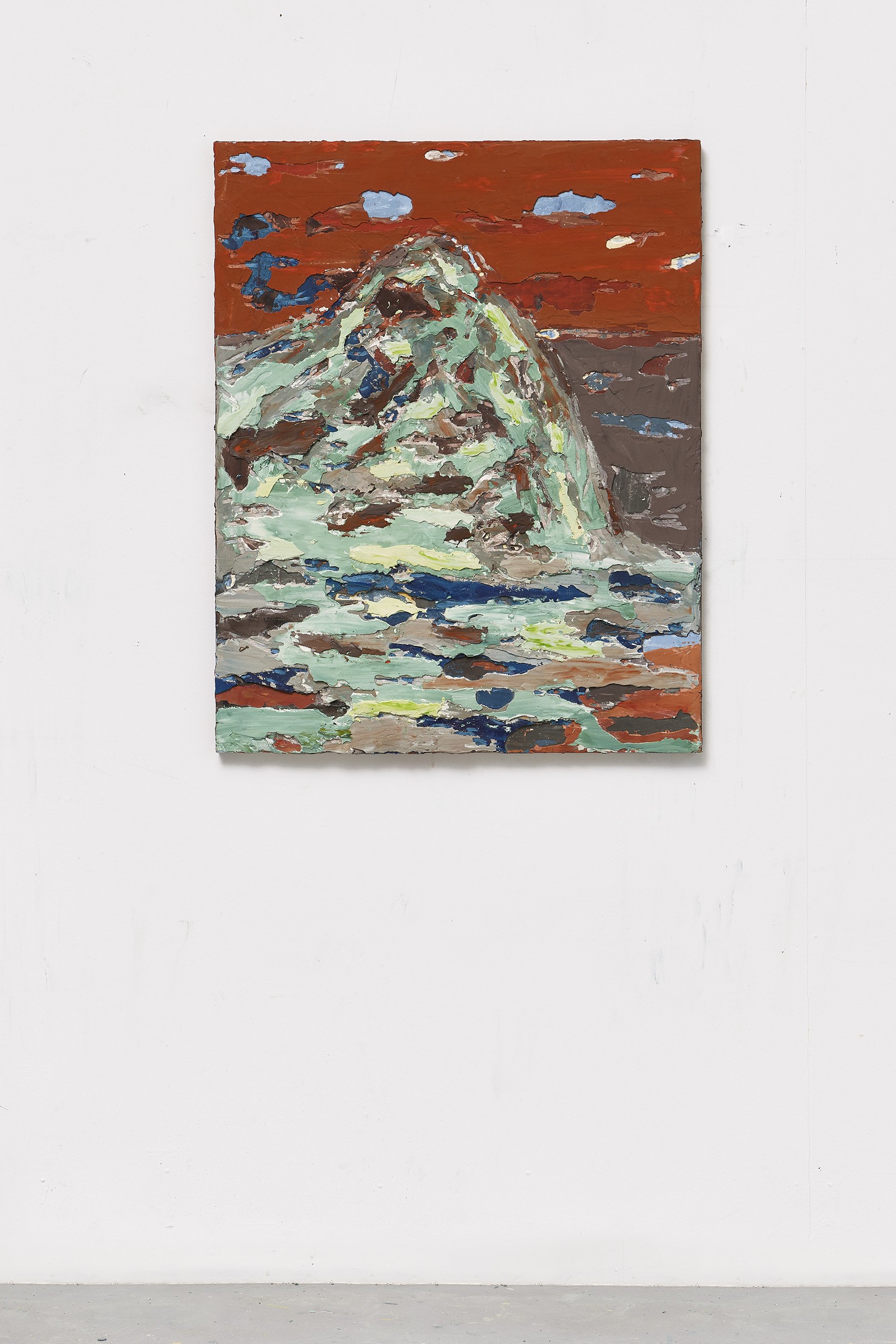   Ruine paysage, montagne   Paint, pigment coating &amp; excavation on canvas   92 x 73 cm   INQUIRY  