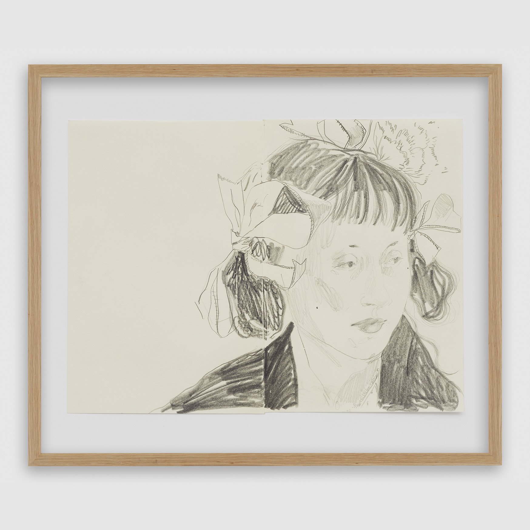   Portrait 1 , série «La Bonne Amie»,  2022   Crayon sur papier  29 x 24 cm  Unique &amp; original artwork 