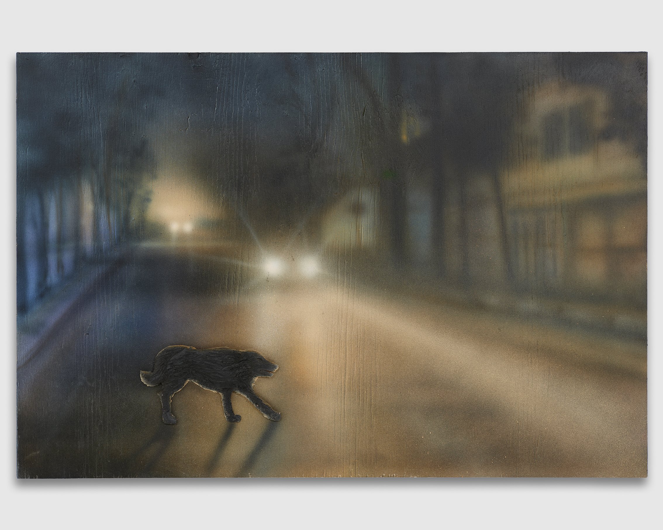 Taisiia Cherkasova   Gemma , 2024 Acrylic and ceramic on wood 49 x 73 cm · 19 x 29 in