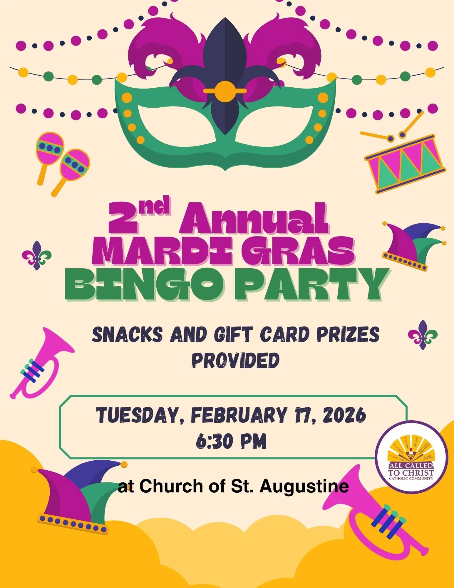 Mardi Gras BINGO Party