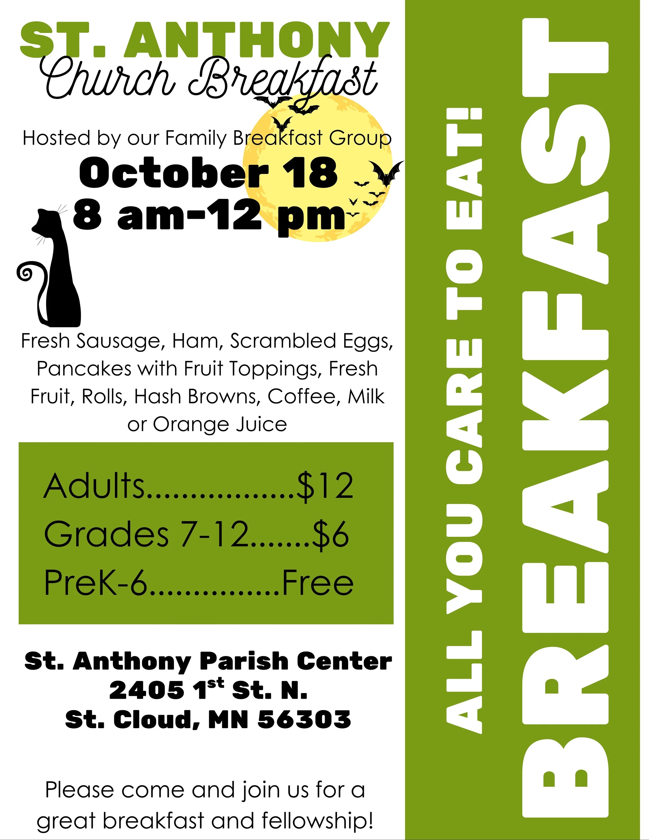 St. Anthony Church Breakfast