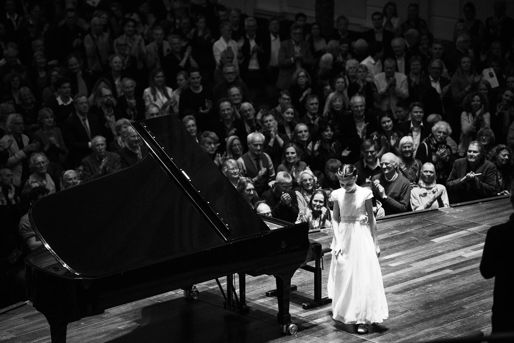  Pianist and prodigy Alexandra Dovgan performs in the pre-concert program for Grigory Sokolov at the Royal Concertgebouw in Amsterdam, 2019 