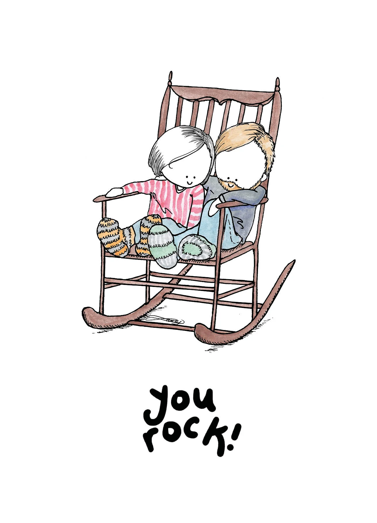 You rock! postcard (eng)