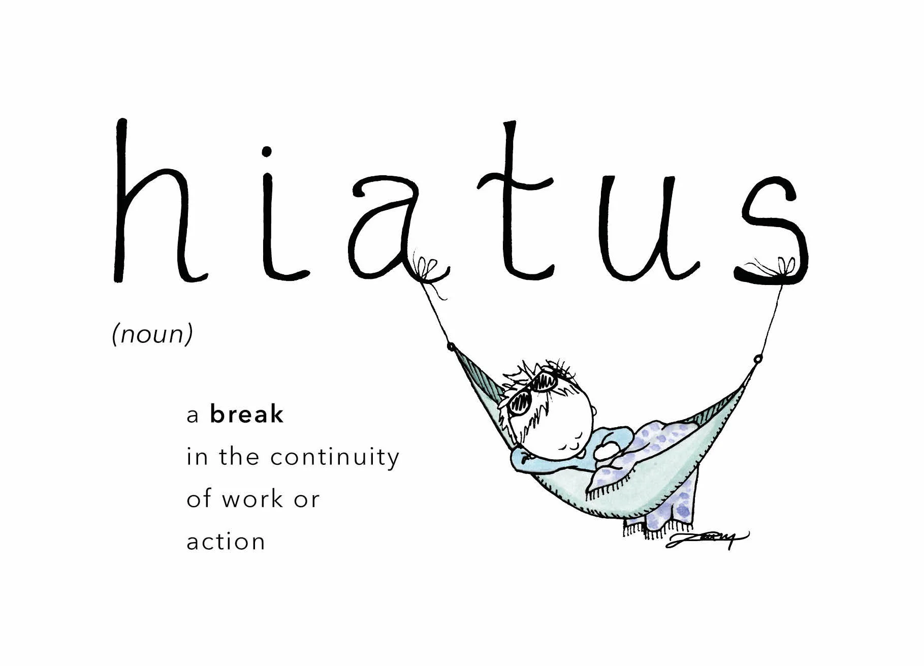 Hiatus postcard (eng)