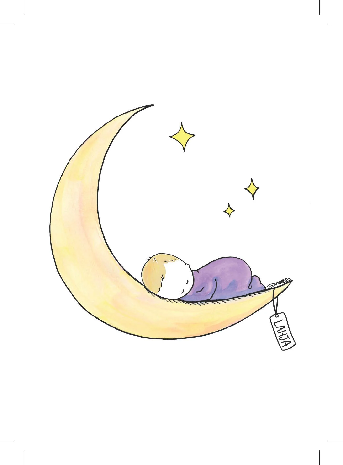 Lahja vauva postcard (fin)