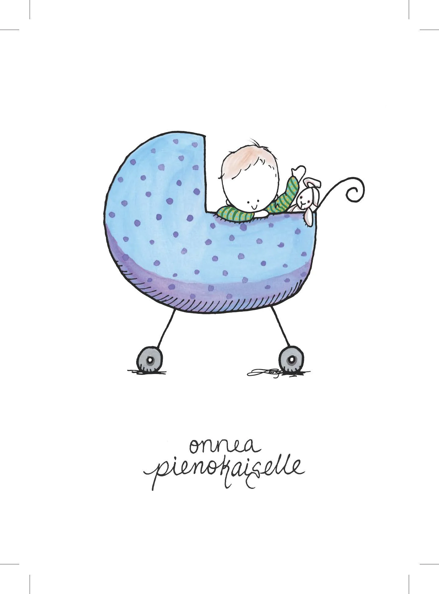 Siniset vaunut postcard (fin)